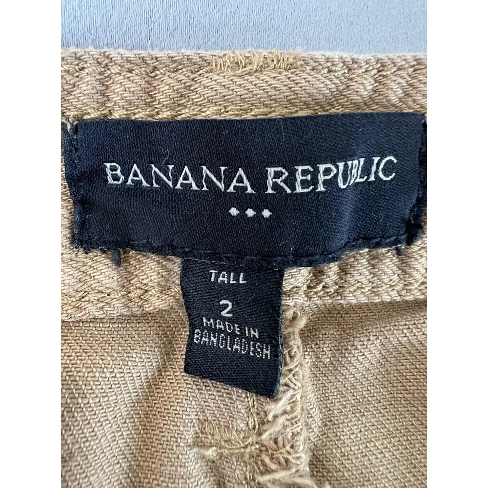 Banana Republic Utility‎ Cargo Pant in Iced Latte Brown Sz 2Tall